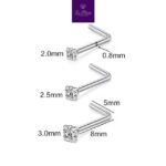 L-shaped nose studs - Image 2
