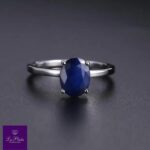 Island nature blue sapphire ring