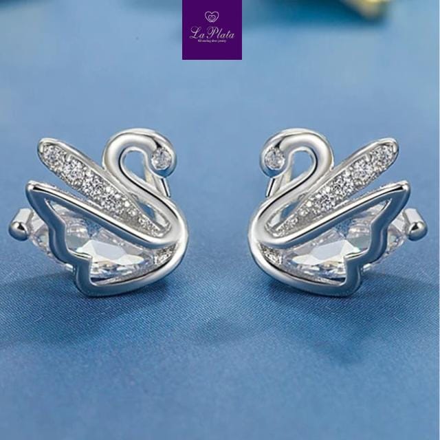 Swan earrings